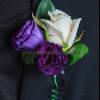 rose and lisianthus buttonhole